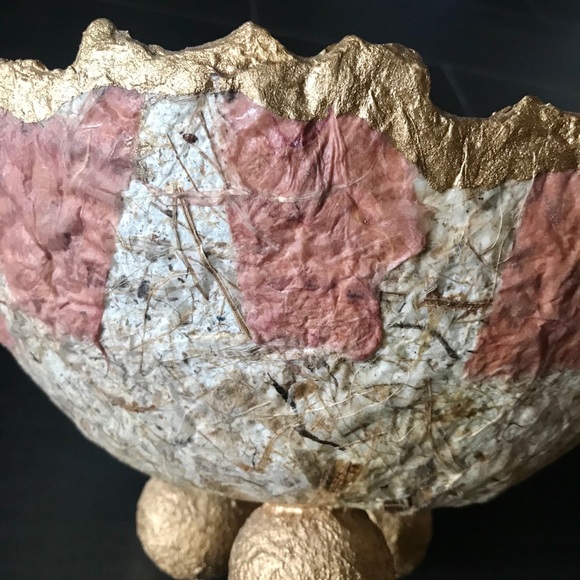 Artisan Papier-mâché Decor Bowl - Picture 10 of 15